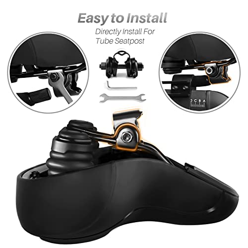 Image of Oversized Bike Seat for Peloton Bike & Bike+, Comfort Seat Cushion Compatible with Peloton, Road or Exercise Bikes, Bicycle Wide Saddle Replacement for Men & Women, Accessories for Peloton