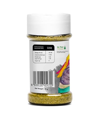 Image of Namakwali Flavoured Pahadi Salt Hara Dhaniya /Green Coriander Seasoning, 100 Gram | Pisyu Loon Seasoning mix for Noodles, Salad, Raita, Juice, Fruits, Sweet Corn, Makhana & more | 100% Organic