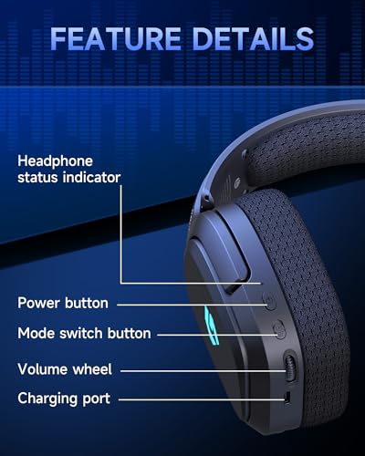 Image of AOC 2.4GHz Wireless Gaming Headsets for PS5, PC, Switch, 30H Battery