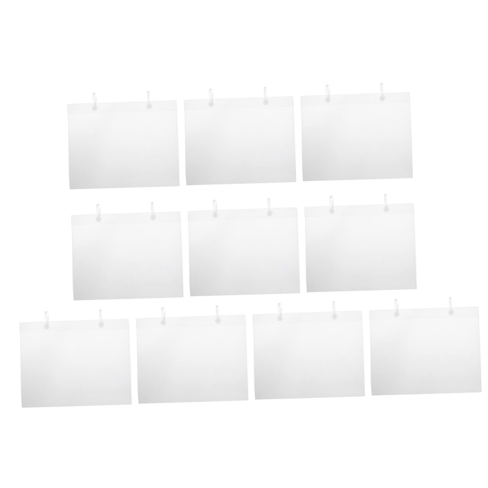 KICHOUSE A5 PVC Supermarket Tag Covers 10/kit Hangers Easy to Use Store Practical for Stores