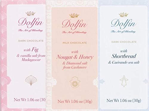 Dolfin Chocolate Bars Variety Pack, Set of 3, 1.05-ounce bars