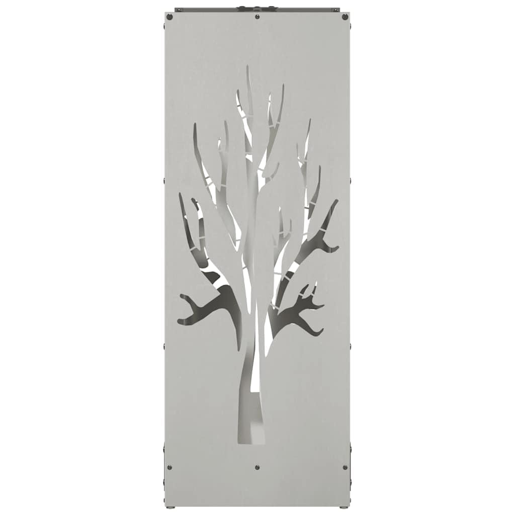 Brennholzregal aus Edelstahl 40x30x80 cm für Kamin und Ofen, robustes Holzregal mit großem Fassungsvermögen für Wohnzimmer, Terrasse, Garten und Innenbereich