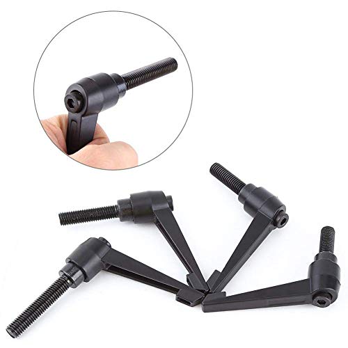 Walfront Hebelgriff M10 x 25/30/40/50 mm Einkomponenten mit Klemmhebel [M10 x 30] Verstellbarer Griff in Schwarz