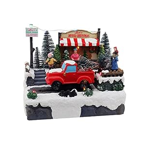 Christmas Tree Shopping| Animated Pre-lit Musical Christmas Village Perfect addition to your Christmas Indoor…