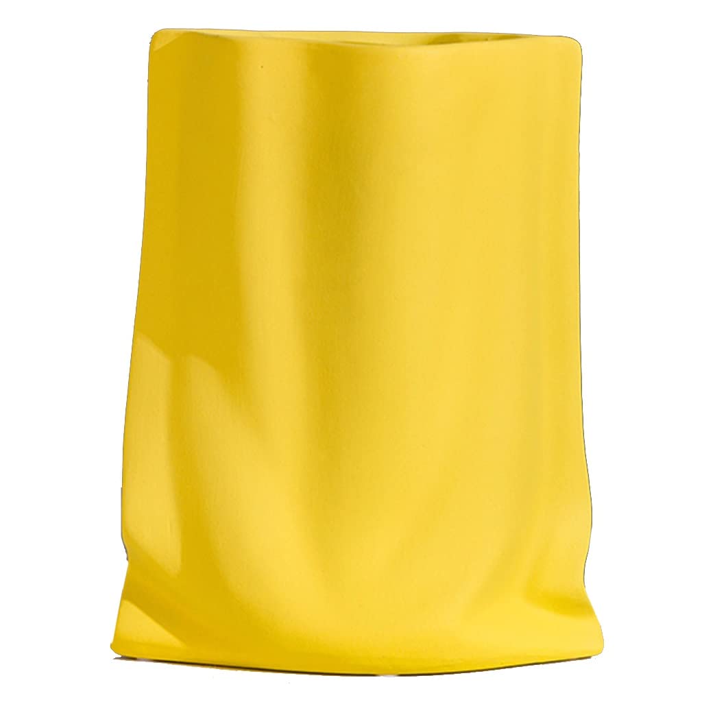 GPDNBIEU, Art Bud Vase Ceramic Flower Arrangement, Nordic Decorative for Living Room Shelf Decor(Yellow)