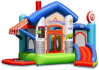 ACTION AIR Bounce House, Bouncy House for Kids, 30 Pit Balls Pool, Inflatable Bouncer with Blower, Durable Sewn and Extra Thick