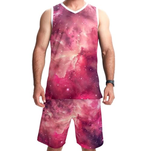 Maillot de basket-ball avec poches tenue de sport rose grande taille pour équipe