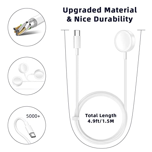 Vertebraid Usb C Watch Charger Cable Compatible With Apple Watch Series Se2/9/8/7/6/5/4/3/2/1/Se thumb #5