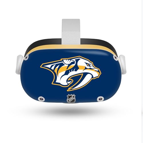Head Case Designs Officially Licensed NHL Plain Nashville Predators Vinyl Sticker Skin Decal Cover Compatible with Meta Quest 2