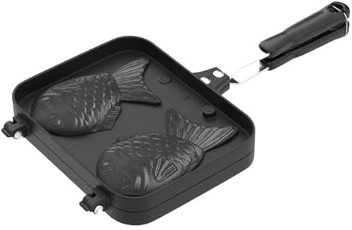 Miniatura 4 de MAOPINER Taiyaki - Molde para tartas con forma de pez, waffle, molde doble para panqueques en forma de pez, para el hogar, bricolaje, cocina,