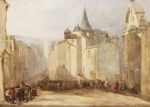 Cuadro en lienzo para salón u oficina de Edimburgo histórico por David Roberts 60x90cm