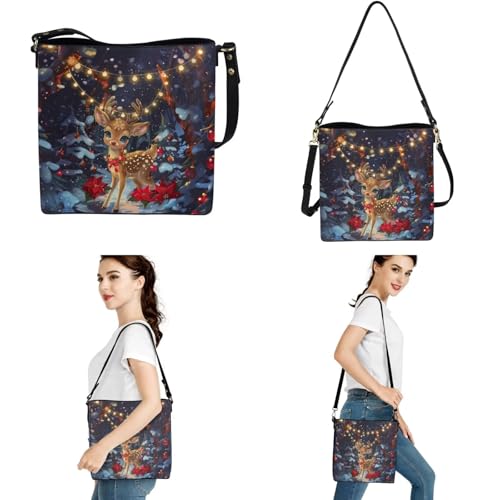 Image of HUGS IDEA Leather Purses and Handbag for Women Bucket Bag with Wrist Wallet 2 Packs