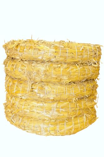 Strohkranz/Strohrömer 30 cm – 5er Set | Natur Strohkränze Ø 30 cm...