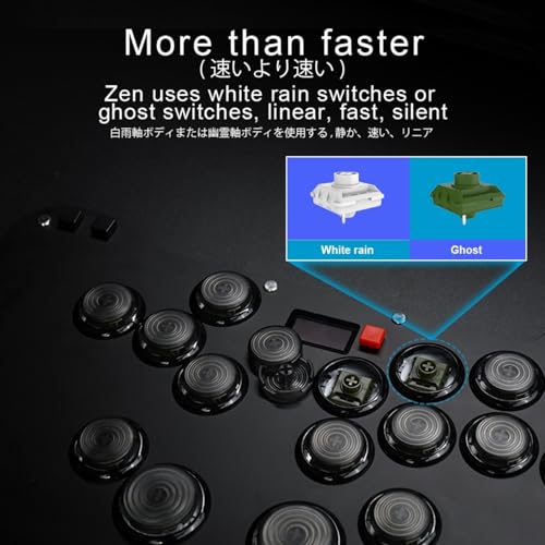 Image of Duelpad Leverless Controller Arcade Stick, Zen16 Arcade Controller for PC /PS3 /PS4 /PS5 /Switch /Steam, All-Button Arcade Fight Stick with SOCD /TURBO /Custom RGB /Hot-Swap /Low-Profile Switch (ZEN16 BLACK)