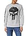 Marvel Herren Avengers Punisher Skull Langarmshirt, Grau (Grey Heather Hgy), M EU