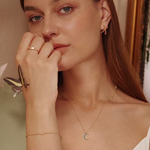 Image of MEVECCO Dainty Pendant Layered Necklaces for Women
