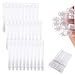 60 Pcs Colorful Lash Pattern Lash Disposable Mascara Brushes Diamond Eyelash Spoolies (WHITE)
