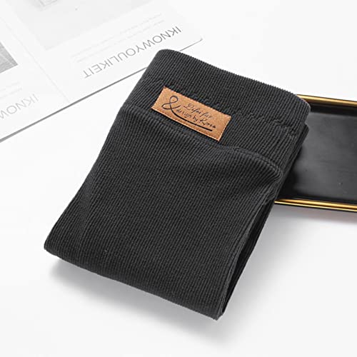 Girls Warm Fleece Lined Leggings Toddler Kids Ribbed Knit Tights Thick Thermal Elastic High Waist Pants Fall Winter Clothes2