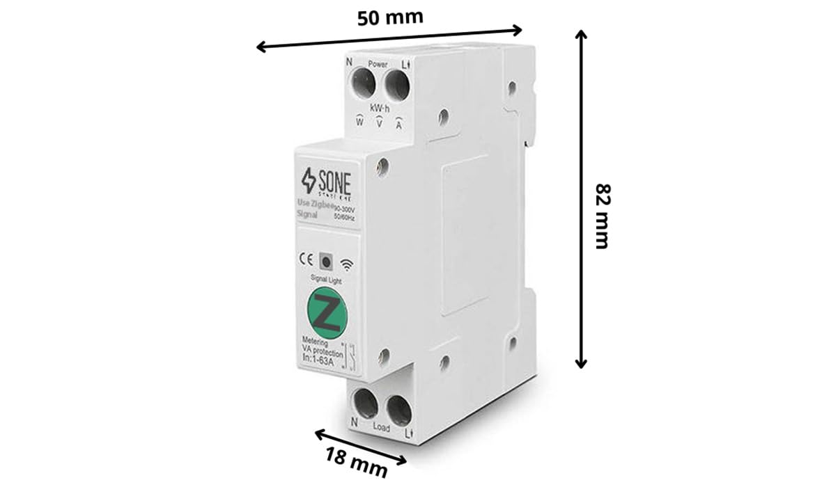 ZIGBEE 63A TUYA RELÉ INTELIGENTE CON MEDICIÓN DIN FUSIBLE CONTROL REMOTO