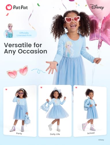 Image of Disney Girls' Tulle Tutu Dress Birthday Party Outfit Toddler to Big Kid