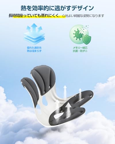 KOJIHOMU 姿勢矯正 椅子 IS-01-BK の商品画像 6