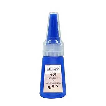 Emigel Professional Nail Glue for Artificial Nail Extensions with Brush On Applicator | Professional Grade | Quick-Drying Glue for Long Lasting and Secure Nail 401-20g