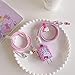 Tospania Pink Kitty Set DIY Protectors Data Cable 5W/18W/20W USB Charger Line Earphone Wire Saver Protector Compatible with iPhone 5 6 7 8 Plus X 11 12 13 14 Max iWatch (Pink Kitty)