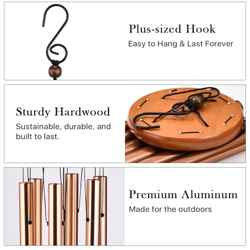 Image of AMBOBE Memorial Wind Chimes Gifts, Sympathy Wind Chimes, Sympathy Gifts for Loss of Loved One, Bereavement Gift Baskets, Home Decor Outdoor Garden, Soothing Melodic Tones for Grieving Hearts