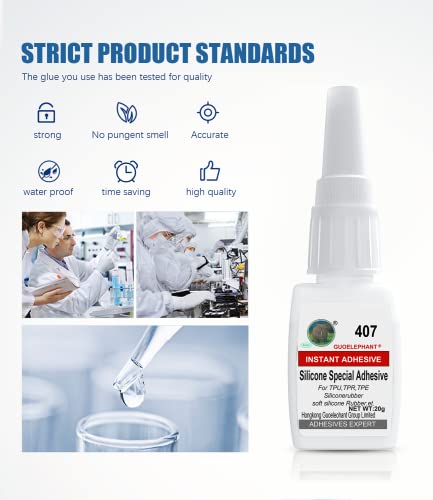 Weglau 20G Silicone Glue,Glue For Silicone,For Bonding Between Silicone And Silicone, Silicone And Other Material.instant Super Glue For Silicone, Silicone Rubber, Tpu, Tpr, Tpe, Liquid Silicone #TOP6