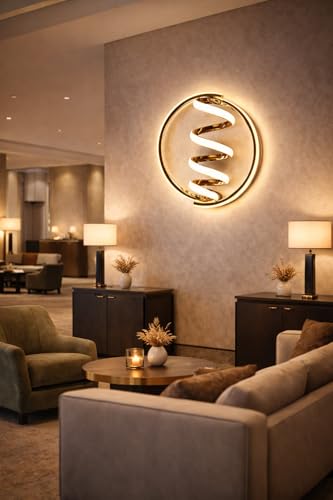 Image of Modern 150 Gold LED Wall Light Crystal Design | Decorative Indoor Wall Lamp for Living Room, Bedroom, Hotel & Hallway Lighting
