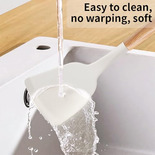 Silicone-Cooking-Utensils-Set-12Pcs-Large-Heat-Resistant-Kitchen-Utensils-Turner-Tongs-Spatula-Spoon-Wooden-Handle-Kitchen-Gadgets-with-Holder-for-Nonstick-Cookware-Dishwasher-Safe-White