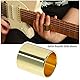 Gitarren-Knöchel-Slide, Edelstahl, Gitarren-Bundschieber, 25 mm Außendurchmesser, 21 mm Innendurchmesser, 28 mm Höhe, für E-Folk-Gitarre, Bass, Mandoline, Banjo, Saiteninstrumente, goldfarben