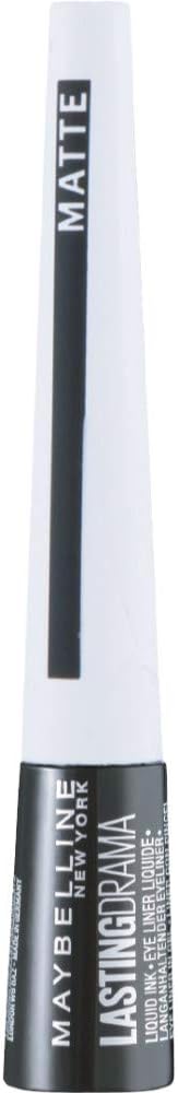 Maybelline New York Lasting Drama Liquid Eyeliner with a High-Performance Satin Finish Formula to Deliver Intense Pigmented Lines Without Mess or Smudging All Day Long, Black