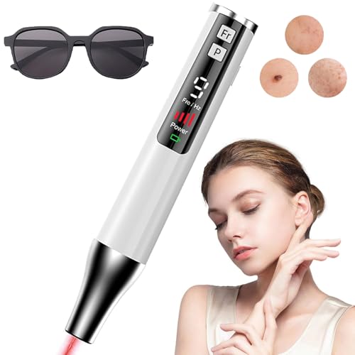 LáPiz De Picosegundos para Eliminar Lunares Y PigmentacióN, 9 Modos + 4 Velocidades, Pantalla Led, Ideal para Verrugas, Pecas, Lunares, Tatuajes Y Cuidado De La Piel BatteryModel