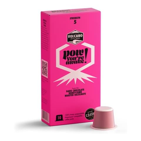 Volcano Coffee Works. Nespresso Compatible Compostable Coffee Pods. Single Origin Dark Roast Coffee Capsules - 10 pods (Case of 10) Cover