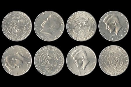Spessore: 2 mm Magic Money Pezzi ½ Dollaro Aquila (da 8)