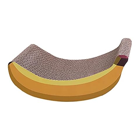 Cat Scratch Pad Banana Shaped Cat Scratching Board Corrugated Paper Cat Scratcher Swing Bed for Cats Kittens Cover
