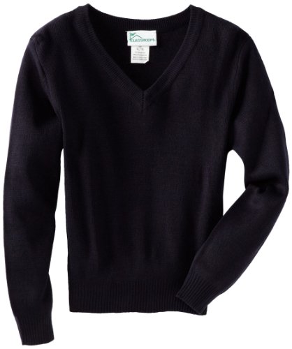 Image of Classroom School Uniforms Big Kid Long Sleeve V-Neck Sweater 56702