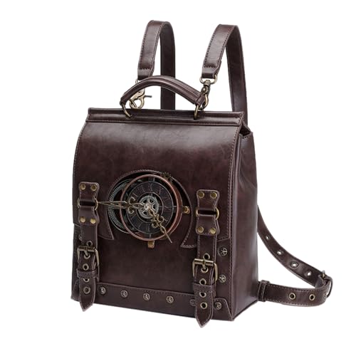Bolso de trabajo vintage de cuero de la PU con acabados artesanales medievales