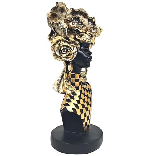 Estatua Africana de Mujer en Resina de 11.7 pulgadas miniatura 7
