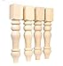 CAROLINA LEG CO. Curvy Chunky Farmhouse Dining Table Legs Set - Handmade in USA - DIY Furniture - Turned Wooden Legs - Set of 4 - Dimensions: 5