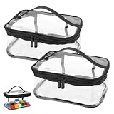Utilité Multifonctionnelle: Sacs de rangement transparents en pvc sert de solution de rangement polyvalente pour les cosmétiques, les articles de toilette, les jouets, la papeterie, les médicaments, les appareils électroniques et plus encore. organise sans effort les produits de beauté, les fournitures de bureau ou les articles de voyage indispensables, répondant ainsi aux besoins de rangement de toute la famille