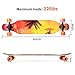 Slendor Longboard Skateboards 42 inch Drop Through Deck Complete Maple Cruiser Freestyle, Camber Concave