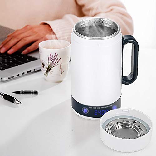 Tetera eléctrica mini portátil acero inoxidable 500ml miniatura 3