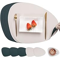 Dafencar 16 Pièces Sets De Table, 40 X 30 Cm, Réutilisables, Lavables, Dessous De Table, Plastique, Transparent, Convient Pour Cuisine, Bureau