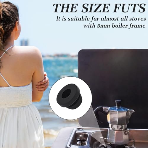 15 Stück Gummidurchführungen, Gasherd Wohnwagen Gummifüße, Topfträgergummis, Rostgummifüße, Rostgummifüe, Gummitüllen für Wohnmobilkocher, Kompatibel mit 5 mm Stangen von Dometic, Smev und Thetford