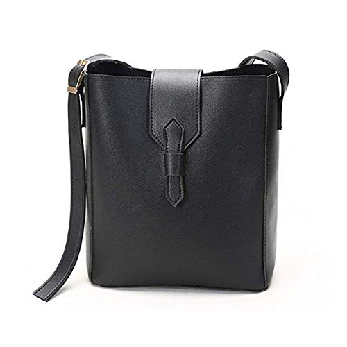 Sac à bandoulière tendance pour femme - Grande capacité - En cuir imperméable - Petit et grand - Pour voyage, travail et rendez-vous. - Noir - Noir Cover