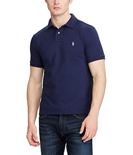 Polo Ralph Lauren Mens Custom Fit Mesh Polo Shirt (Navy, Medium) Polo Ralph Lauren Mens Custom Fit Mesh Polo Shirt (Navy, Medium)
