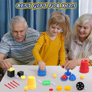Trucos de magia - Kit de magia para niños de 6 a 8 años, juego de magia con disfraz de mago, varita mágica, para niños y niñas de 6, 7, 8, 9, 10, 11, 12 6
