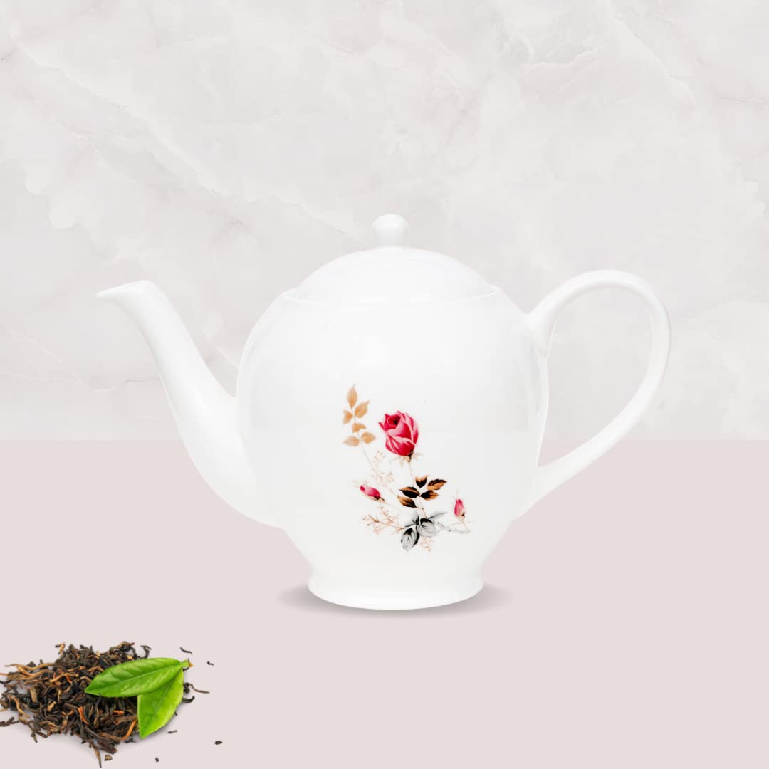 Clay Craft Fine Ceramic | Floral Printed | Tea/Coffee Cups - Set of 6-180 ml Each (Teapot Diamond) - Image 2 thumbnail